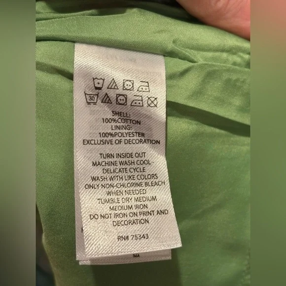 TOMMY BAHAMA~Girls Blue & Green Floral print Scalloped Shift Dress~Size 8~077 - Picture 13 of 15